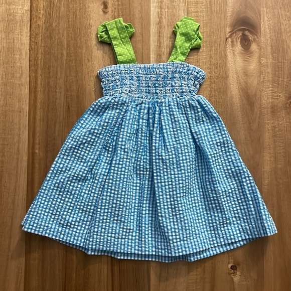 Rare Too Seersucker Seahorse Summer Dress, Size 18M - Picture 4 of 4